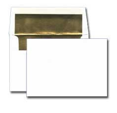 A9 Invitation Envelope - Gold Foil Lined - 24# White (5 3/4 x 8 3/4) - Announcement Envelope Series (Pkg of 50) by Office Express