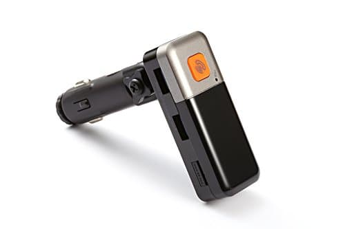 KOMRT Bluetooth FM Transmitter, Car Charger MP3 Player Dual USB and TF Card Solt with Handsfree Call for iPhone 7 SE 6s 6s Plus,iPad,Samsung Galaxy Edage,Black