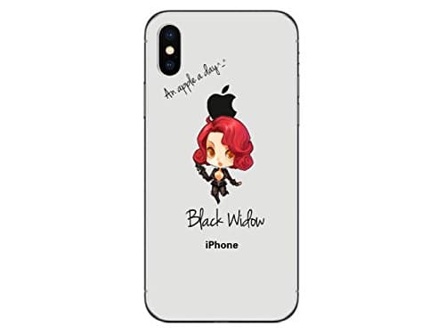 New Marvels Avenger Transparent Clear TPU Soft Case For APPLE IPHONE X BLACK WIDOW