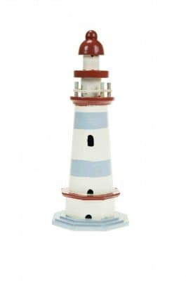 Lighthouse Decoration - RED, WHITE &amp; BLUE - 21cm