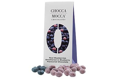 Chocca Mocca Blueberries in Blueberry Chocolate