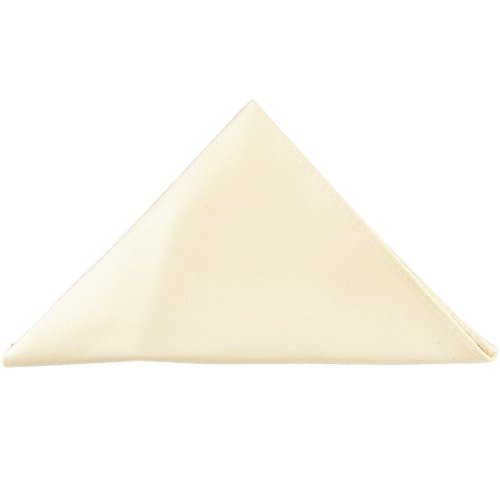TiesRus Plain Ivory Pocket Handkerchief
