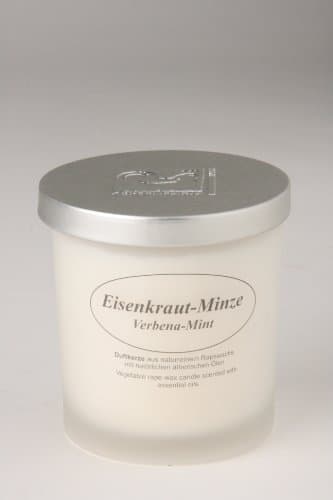 Rape-Wax Candle In Glass, Eisenkraut Mint