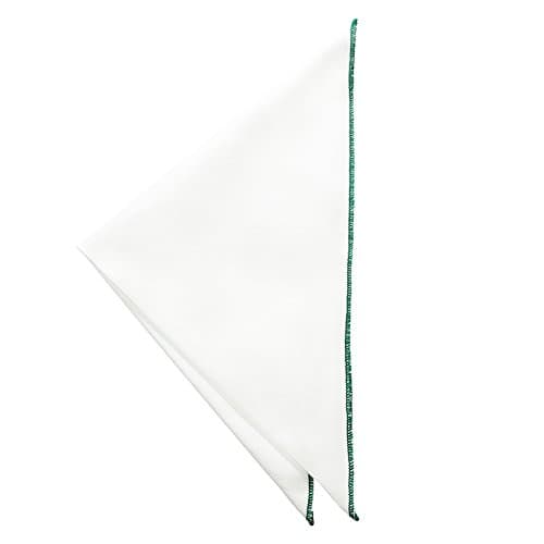 100% Cotton Pocket Square with Colour Border (Green)