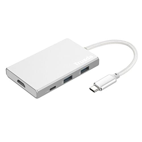 USB-C Digital AV Multi-port Display Adapter, Trusda USB C Hub,3.1 Type C Hub with Power Delivery for Charging, HDMI 4K Output, 2 USB 3.0 Ports[Compatible with Apple New MacBook 2015 ,2016]