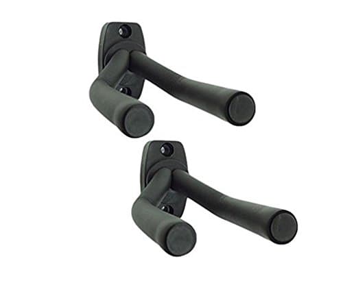 Guitar Wall Hangers Stand Keeper Hook Holder for Home and Studio, Guitar Hanger Hook Holder Wall Mount for Guitar, Bass, Mandolin, Banjo, Violin, Ukulele and Fiddle, Pack of 2