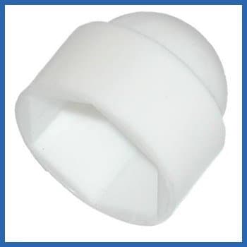 Bolt and Nut Protection Cover Cap White M5 - 100 Pack