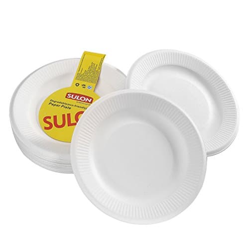 18cm(7.2") White Bagasse Plate - Fully Biodegradable &amp; Compostable