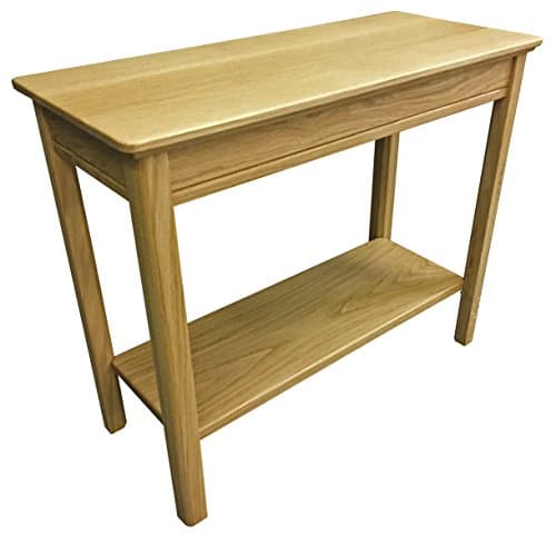 AnBerCraft Matt Lacquered Beaumont Range Solid Top Sofa End Table, Wood, Natural Oak