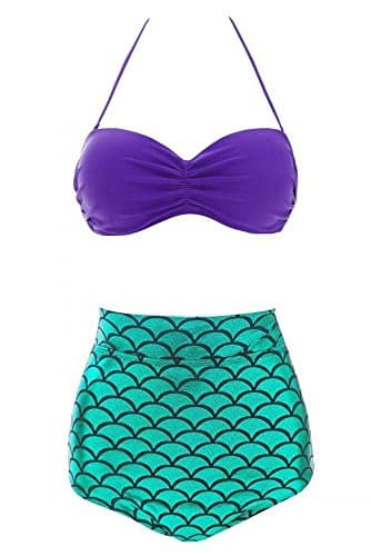 Women's Fish Scale Print Mermaid Bikini Sets