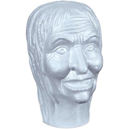 Floracraft RSSKULLW Styrofoam Witch EPS Skull Bulk - White by FloraCraft