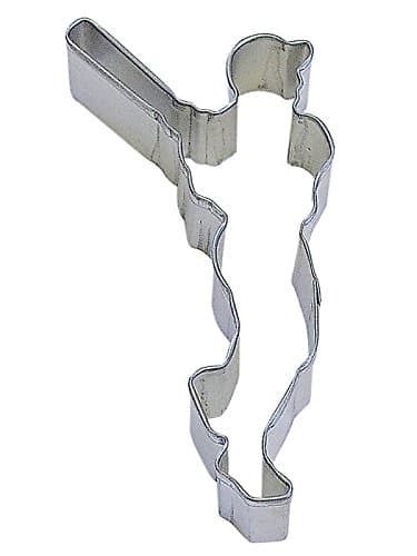 R&amp;M Baseball Player 4.5 Cookie Cutter in Durable, Economical, Tinplated Steel