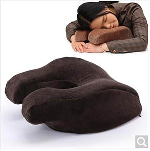 Three-dimensional triangle cushions, Pashui nap pillow memory foam pillow office lunch break pillow students pillow to sleep artifact u-Papa backrest cushions, ( Color : A )