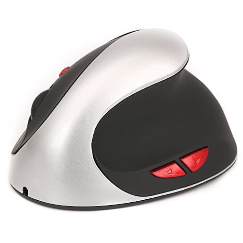 Bleras 6D Wireless Mouse 2.4GHz Gaming Game Mouse Ergonomic Design WOWPEN Vertical Mouse 2400DPI JOY Wrist Pain USB Mice For Laptop PC (silver)