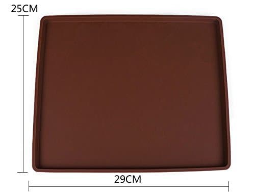 Carlie Grilled Rectangular Shape Silicone Cake Mat Cake roll Pizza Baking Pan Multifunctional Baking Tools (Small)