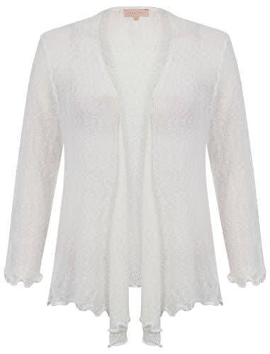 Plum Tree Chickweed Cardigan-M-Optic White