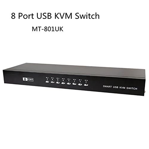 Milkee Manual KVM Switch, 8 Port USB VGA KVM Switch for PC Monitor Keyboard Mouse Control, with Desktop Controller