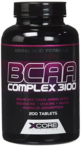 Xcore Nutrition BCAA Complex 3100 200 Tabs - Excellent Amino Acid Formula - Promotes Muscle Growth, Recovery &amp; Perfomance - 33 Servings - 1 Month Supply