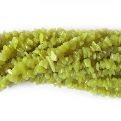 Pretty Pebbles Beads - 34" Olive Jade Gemstone Chip Beads