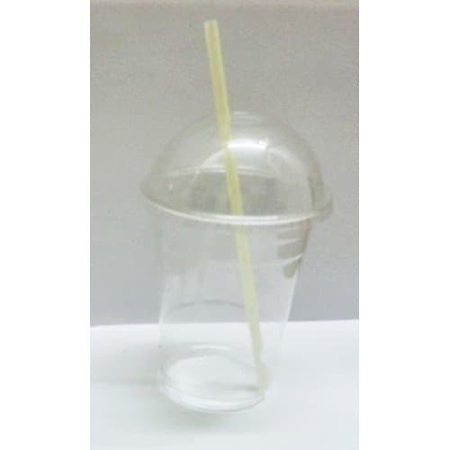 Milkshake,smoothies plain cups with domed lid and straw PET, 7oz x 1000 (200ml)