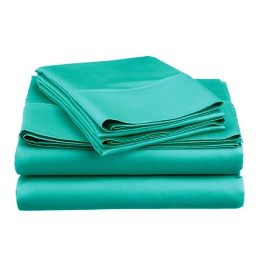 Hotel 5th Ave Super Bright Collection Microfiber Sheet Set, Turquoise, King, Set of 4