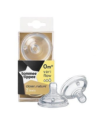 Tommee Tippee CTN Vari Flow teats age 3m+ Bpa free x2 (vari flow)