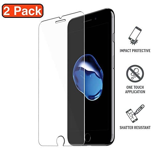 Visibee - [Pack of 2] iPhone 8 Tempered Glass Screen Protector, Anti-Scratch Ultra Clear Most Durable For iPhone 8 Glass Screen Protector