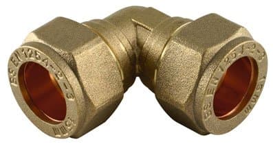 10MM OD EQUAL METRIC 90 ELBOW BRASS - 90 (Brass compression fittings, metric) - PACK SIZE: 1x5