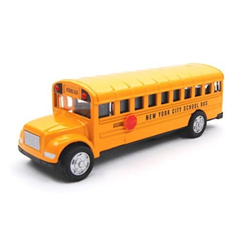 Favorict - Die Cast NYC School Bus Pull Back Action and Openable Door 5 Long