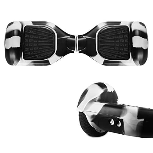 Jansroad Full-Body Silicone Protector Case Cover for 6.5 inch Smart Two Wheels Self Balancing Electric Scooters, Easy Install And Clean (Black and White)