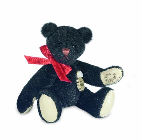 Teddy Hermann Miniature Black Teddy Bear 6cm Tall