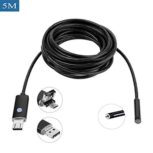 Gendax 2 In 1 OTG Micro USB Waterproof Endoscope , 8mm Borescope Inspection Camera With 6LED 2.0MP HD Camera For Android system phone tablet computer and Windows system