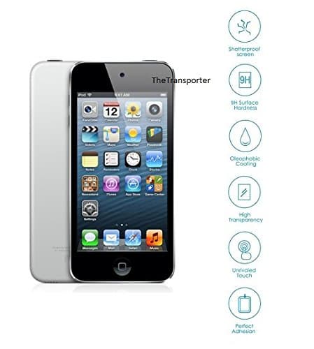 TheTransporterUK - iPod Touch 4th Gen Generation Tempered Glass Screen Protector Cover for Various Mobile devices, Crystal Clear, High-Response Touch, Ultra Slim, Anti-Scratch, Oleophobic Coating, Industry-High 9H Hardness