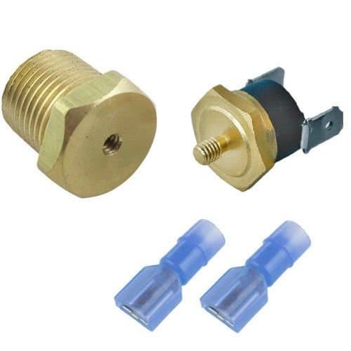 American Volt 170'f Turn-on Temperature Engine Fan Thermostat Switch 3/8" Npt Probe Sensor Kit