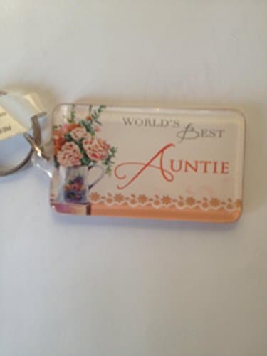 WORLDS BEST AUNTIE KEYRING WITH VERSE …
