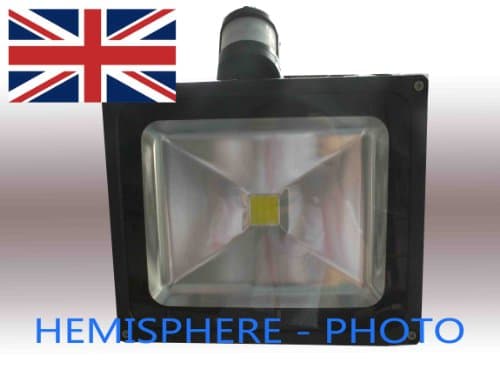 HeMi 30w PIR Sensor LED SMD Flood Light FloodLight Waterproof IP65 Cool White Black Shell