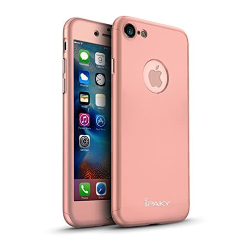 iPhone 7 Case, Yinano® Ultra-thin 3in1 Plastic Electroplated Hard Frame Slim fit Shockproof PC Cover Skin & Case for Apple iPhone 7 4.7 Inch(iPhone7/4.7, Rose gold)