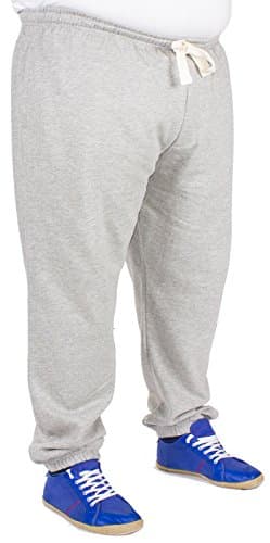 Big Mens Baum Elasticated Joggers Grey-6XL