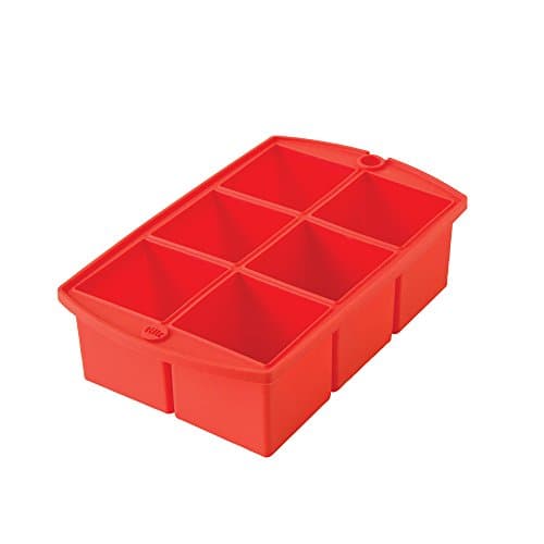 Tulz 37095 Mega Ice Block Tray, Silicone, Ruby