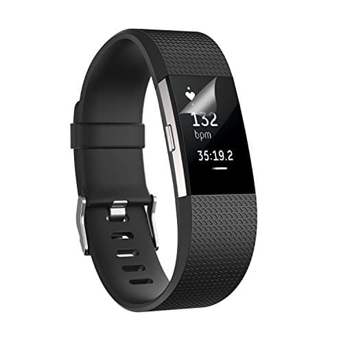 Fitbit Charge 2 Screen Protector (1-Pack), HD Anti-Bubble Film, Anti-Fingerprint &amp; Anti-Scratch Clear Screen Protector for Fitbit Charge 2