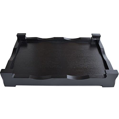 Axiba- Black Solid Wood Tray Rectangular Wooden Plate Tea Set Tea Tray European Tea Cup Tray,A-36 * 24 * 6cm