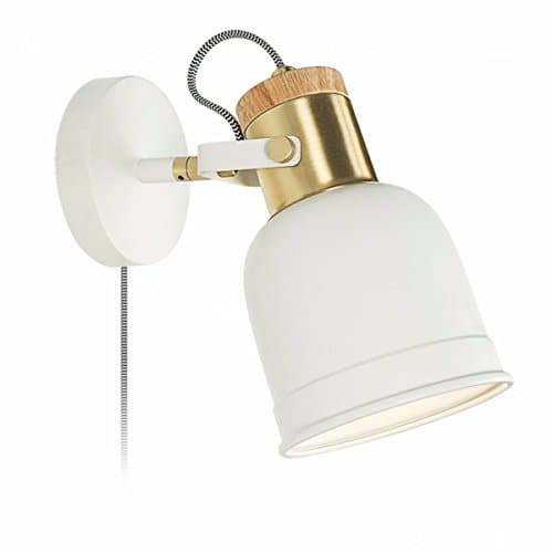 LONFENNE MS-61905 Bedside Wall lamp and Contemporary Creative Reading Lamp Bedroom Wall Sconce Lamp (White),White