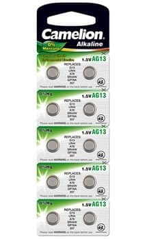 Camelion Plus Button Cell Battery Pack of 10 x LR44 Alkaline