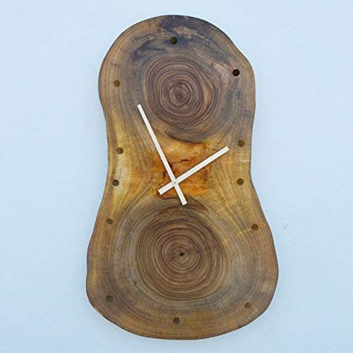Wall Clock Silent movement Wall Clock Home Office Decor for Living Room Bedroom and Kitchen Clock Wall Soviet Round Table Antique Country Mute Wooden Large Creative,200-250Mm(Secretariat)