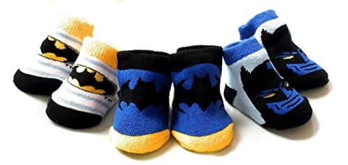 Batman 3pk Infant Booties (0-6 months)