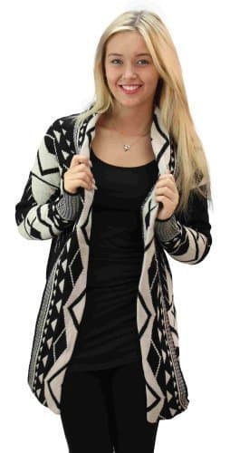 Aztec Long Sleeve Chuncky Open Cardigan