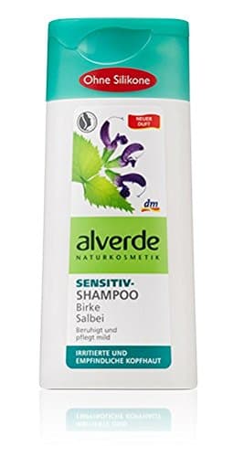 Alverde Sensitive Shampoo Birch & Sage - for Sensitive & Irritated Scalp - Certified Natural, Organic Ingredients, Vegan, Not Tested on Animals & Silicone-Free – 200ml