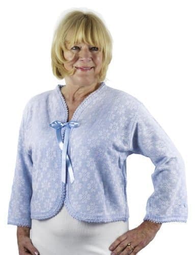 Lux Brushed Bed Jacket with Collar, Classic Thermal, British Made