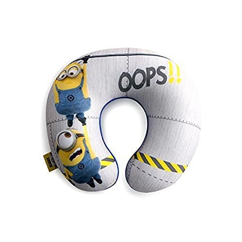 Heys Despicable Me Minion OOPS Super-Soft Round Shaped Plush Neck Pillow Kids Comfortable Travel Pillow