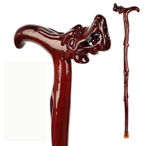 G&amp;M Solid wood mahogany walking stick for the old slip old walking a walking stick cane wood cane Walker elderly birthday gift , a simple tap